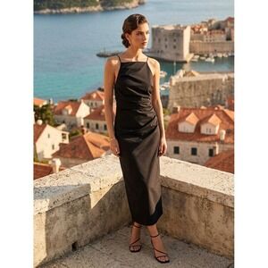 zara frilled halter dress | Dresses | Zara Neck With Floral Ruffles maxi set
